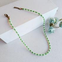 gargantilha de miçangas verde clara unissex gargantilha de miçangas verde clara unissex