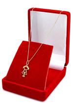 Gargantilha De Ouro 18k 50cm Feminina Bailarina Com Pingente Menina Filha