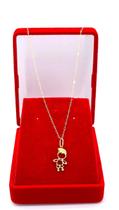 Gargantilha De Ouro 18k 50cm Feminina Bailarina Com Pingente Menino Gargantilha De Ouro 18k 50cm Feminina Bailarina Com Pingente Menino