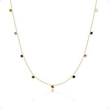 Gargantilha De Ouro 18k 750 Em Zircônias 3mm 40cm