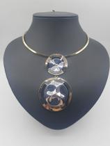 Gargantilha detalhes em rhodium banhada a ouro 18k Gargantilha detalhes em rhodium banhada a ouro 18k