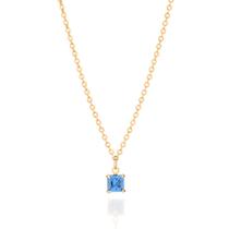 Gargantilha dezembro folheada a ouro AZUL 532403 Rommanel Gargantilha dezembro folheada a ouro AZUL 532403 Rommanel