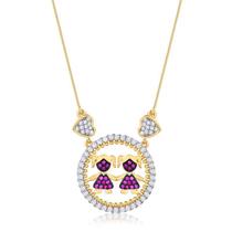 Gargantilha Duas Filhas Folheado Ouro Zircônia Gargantilha Duas Filhas Folheado Ouro Zircônia