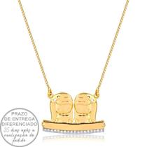 Gargantilha Duas Filhas Personalizável Folheada Ouro Gargantilha Duas Filhas Personalizável Folheada Ouro