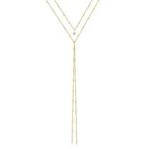 Gargantilha Dupla Bolinhas Fio Alongado Ponto Luz Folheada Gargantilha Dupla Bolinhas Fio Alongado Ponto Luz Folheada