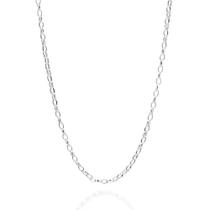 Gargantilha elo cadeado oval de prata 925 Gargantilha elo cadeado oval de prata 925