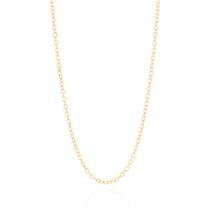 Gargantilha elo cadeado oval folheada a ouro 532338 Rommane Gargantilha elo cadeado oval folheada a ouro 532338 Rommane