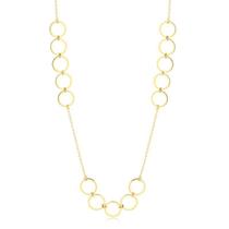 Gargantilha Elo Português Com Detalhes Em Círculos Vazados