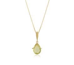 Gargantilha Em Ouro 18k Com Pingente Gota Green Gold