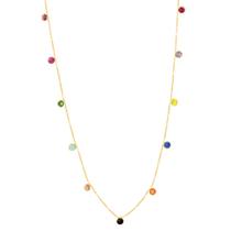 Gargantilha em Ouro 18k com Zircônias Colorful - AU8495