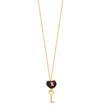 Gargantilha em Ouro 18K Coração com Rubi - AU4506 Gargantilha em Ouro 18K Coração com Rubi - AU4506