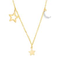 Gargantilha em Ouro 18k Estrelas - AU6650