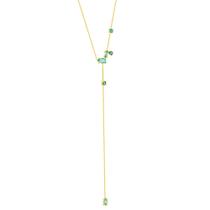 Gargantilha em Ouro 18K Gravata com Topázios - AU5094