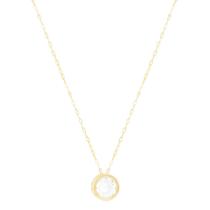 Gargantilha em Ouro 18k Ponto de Luz 8 MM - AU10176 Gargantilha em Ouro 18k Ponto de Luz 8 MM - AU10176