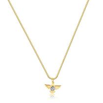 Gargantilha Espirito Santo Com Pedras De Zircônia Folheada