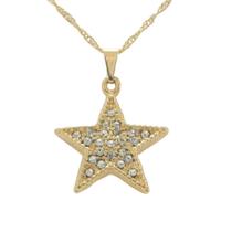 Gargantilha Estrela com Strass 20mm - Sunshine Cristais