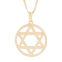 Gargantilha Estrela de David com aro 22mm - Sunshine Cristais