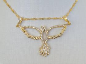 Gargantilha Feminina Banhado a ouro 18 kl, Cravejado com micros zircônias cod.52787 Gargantilha Feminina Banhado a ouro 18 kl, Cravejado com micros zircônias cod.52787