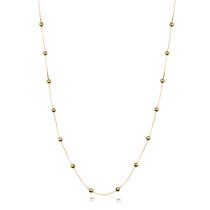 Gargantilha Feminina Bola Bolinhas 3mm De Ouro 18k 50 cm