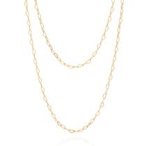 Gargantilha Feminina Dupla Corações Banhada a Ouro 18k 531131