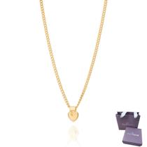 Gargantilha Feminina Rommanel Elegante Delicada Coração Banhada Ouro 18k