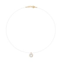 Gargantilha fio de nylon banhada BRANCO 532569 Rommanel Gargantilha fio de nylon banhada BRANCO 532569 Rommanel