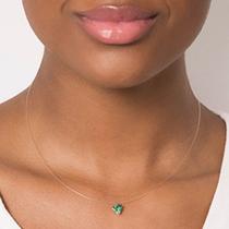 Gargantilha fio de nylon banhado a ouro 18k com zircônia Cód. 5325624231 TAM 42 CM