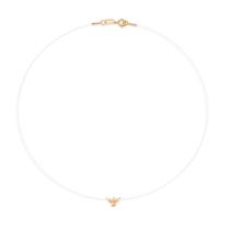 Gargantilha fio nylon espírito santo banhado 532626 Rommane Cor:DouradoTamanho:42