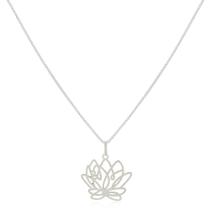 Gargantilha flor de lótus prata 925