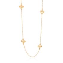 Gargantilha flores banhado a ouro 532594 Rommanel Cor:DouradoTamanho:60