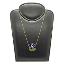 Gargantilha Folheada a Ouro Pingente Olho Grego Gd. 45cm Gargantilha Folheada a Ouro Pingente Olho Grego Gd. 45cm