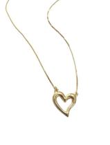 Gargantilha Folheada Com Pingente Coração Vado