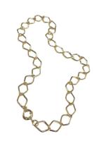 Gargantilha Folheado Choker Elo Oval Torto
