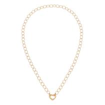 Gargantilha Formada Por Corrente De Elos Ovais 8,10 x 6,00 mm Composto Por Fecho Formato Coração Gargantilha Formada Por Corrente De Elos Ovais 8,10 x 6,00 mm Composto Por Fecho Formato Coração