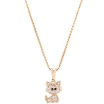 Gargantilha gatinho cravejado 8.4x18mm banho rosé zircônia Gargantilha gatinho cravejado 8.4x18mm banho rosé zircônia