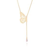 Gargantilha Gravata Borboleta com Zircônia Rommanel 532633 Cor:Dourado Gargantilha Gravata Borboleta com Zircônia Rommanel 532633 Cor:Dourado