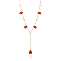 Gargantilha gravata folheada a ouro VERMELHO 532174 Rommanel