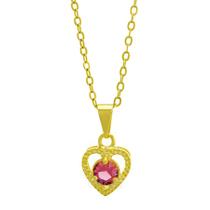 Gargantilha Horus Import Ponto Luz Coração Rosa Banhada Ouro 18 K - 1061129