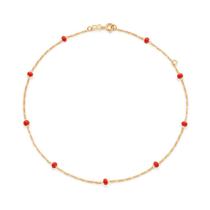 Gargantilha Infantil Banhada a Ouro Miçangas Rommanel 532148 Cor:Dourado
