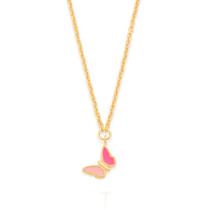 Gargantilha infantil borboleta folheada ROSA 532081 Rommanel