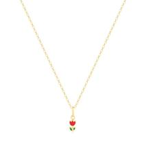 Gargantilha Kids Tulipa De Resina Folheada A Ouro Gargantilha Kids Tulipa De Resina Folheada A Ouro