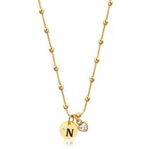 Gargantilha Letra N Com Ponto De Luz Montada Com Veneziana Gargantilha Letra N Com Ponto De Luz Montada Com Veneziana