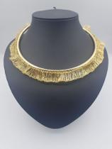 Gargantilha linha banhada a ouro 18k