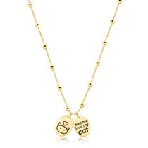 Gargantilha Love Pet Gato com Bolinhas Folheada a Ouro