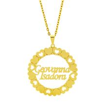 Gargantilha Mandala Horus Import Manuscrito Geovanna - Isadora Banho Ouro Amarelo 18 K - 1060187