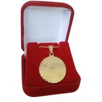 Gargantilha Medalha Oração São Jorge Folheado a Ouro 18k - GABBY LUXO JOIAS E SEMI JOIAS