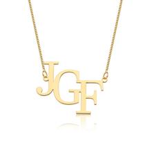 Gargantilha Monograma Três Letras Personalizável Folheada Gargantilha Monograma Três Letras Personalizável Folheada