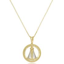 Gargantilha Nossa Senhora Aparecida Banhada a Ouro 18k Gargantilha Nossa Senhora Aparecida Banhada a Ouro 18k