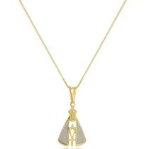 Gargantilha Nossa Senhora Aparecida Banhada a Ouro 18k