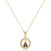 Gargantilha Nossa Senhora Aparecida Banhada a Ouro 18k